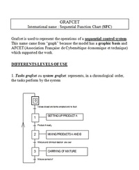 France - PRESENTATION OF GRAFCET