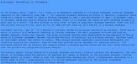 Slovakia - State of the art of bilingual education in Slovakia